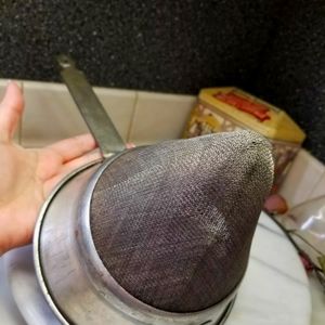 Large Vintage French Conical Sieve Chinois